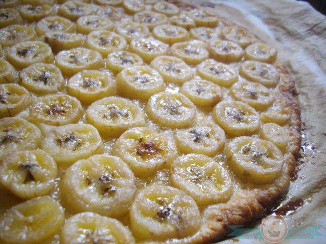 tarta de bananas con caramelo